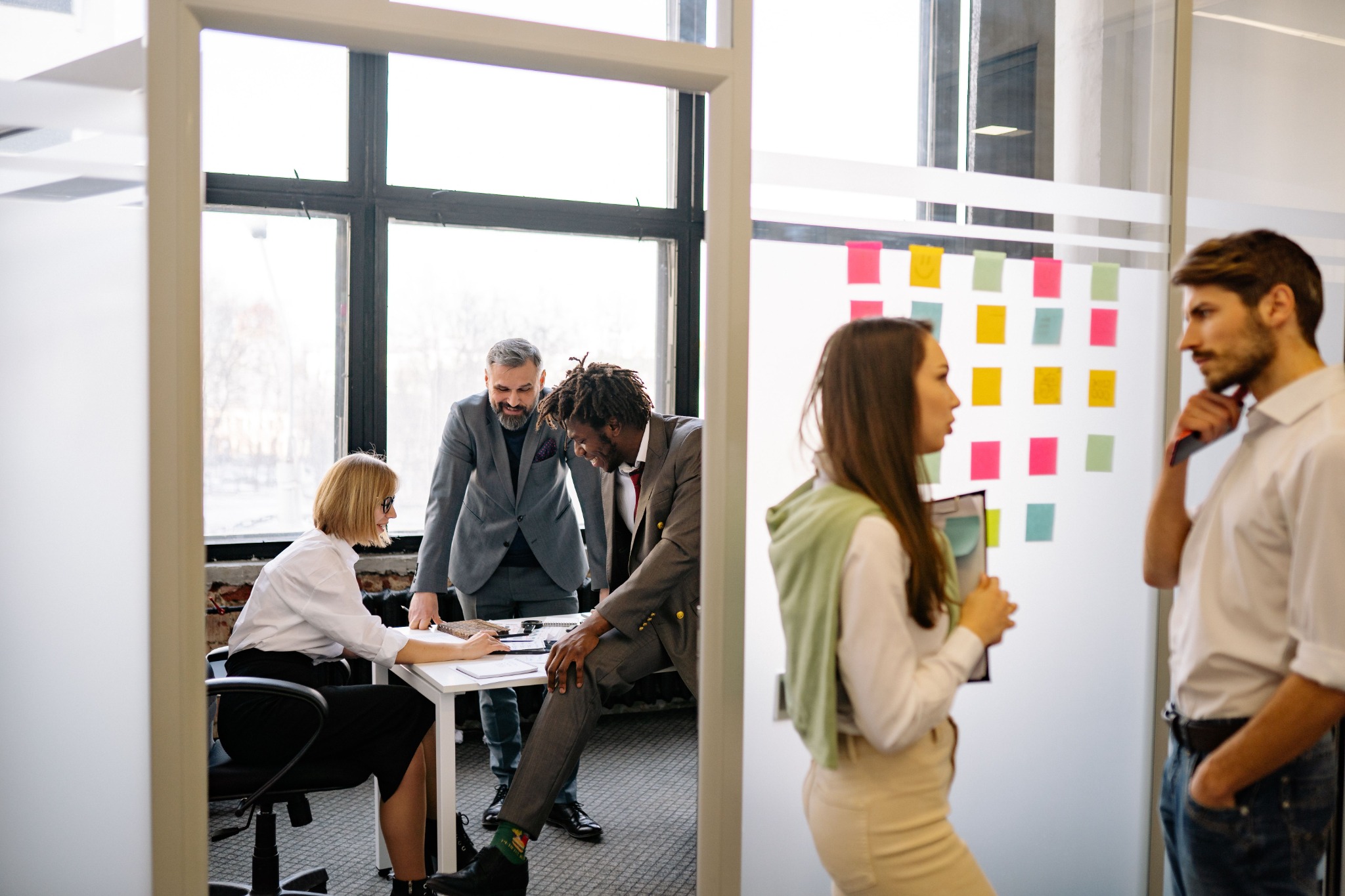 Team working across digital and physical channels
