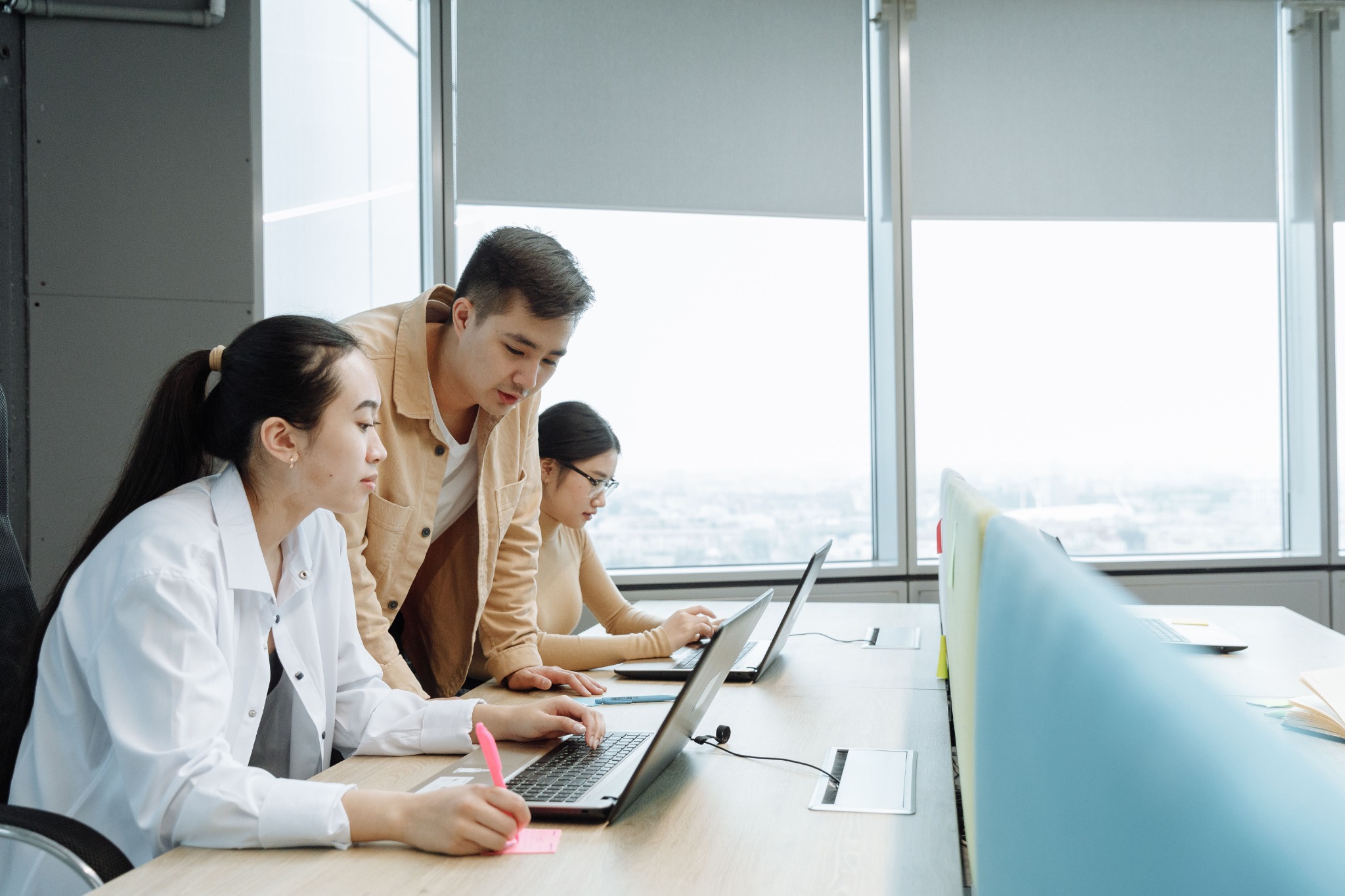 People collaborating in an office