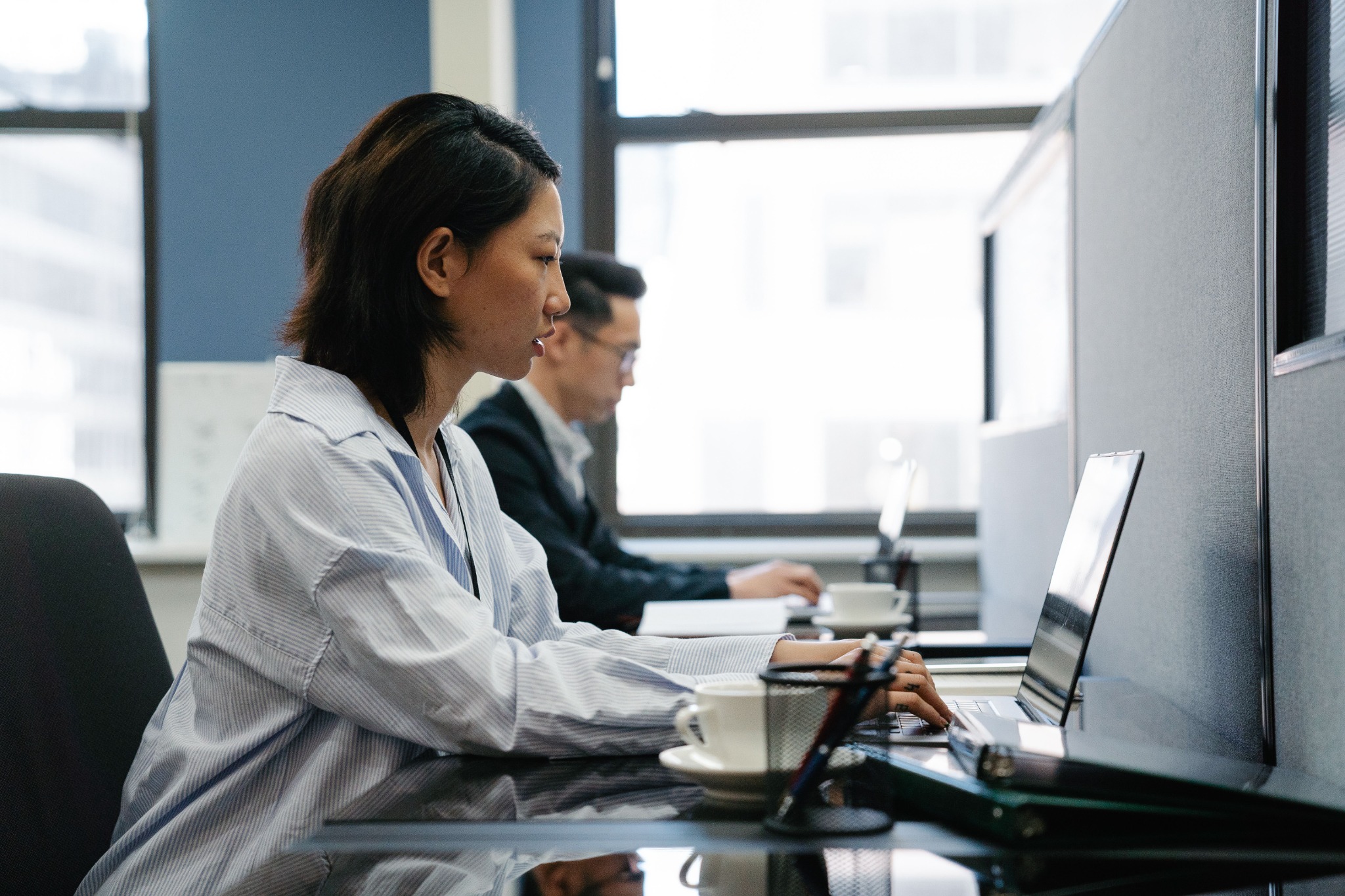 Professionals working in an office