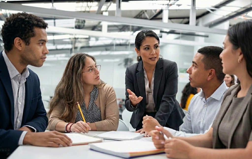 Careers leader conducting Gatsby readiness screening session to improve student CV production in a UK college.