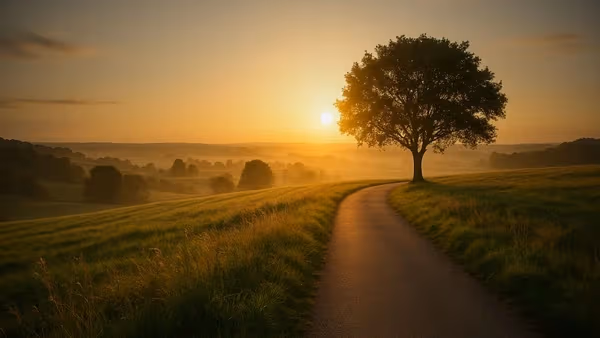 Tree on road representing hardship of Canadian layoffs 